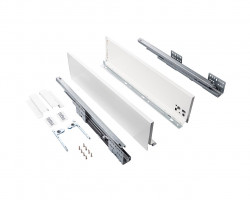 Комплект ящика Firmax Smartline, длина 500 мм, высота 135 мм, с доводчиком, белый, FRM0750.007/135